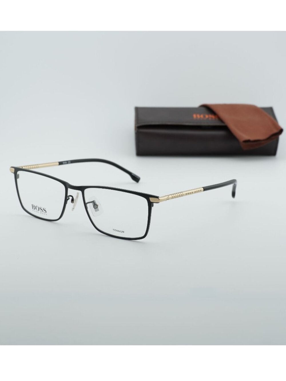 Hugo BOSS 1226/F 0I46 Rectangle Eyeglasses 56mm - Black/Gold